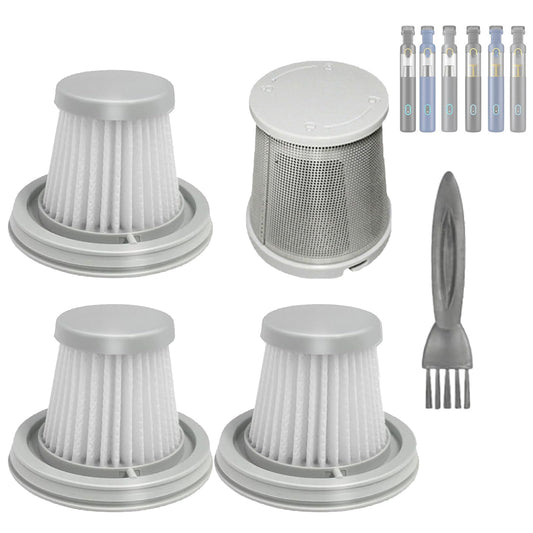 Hepa Filter Replacement, Washable Filters for Fanttik Slim V8 APEX Car Vacuum, for Fanttik V8 Series, for Slim V10 Mate Cleaner, 1 Stainless Steel Pre-filter, 3 Hepa Filters