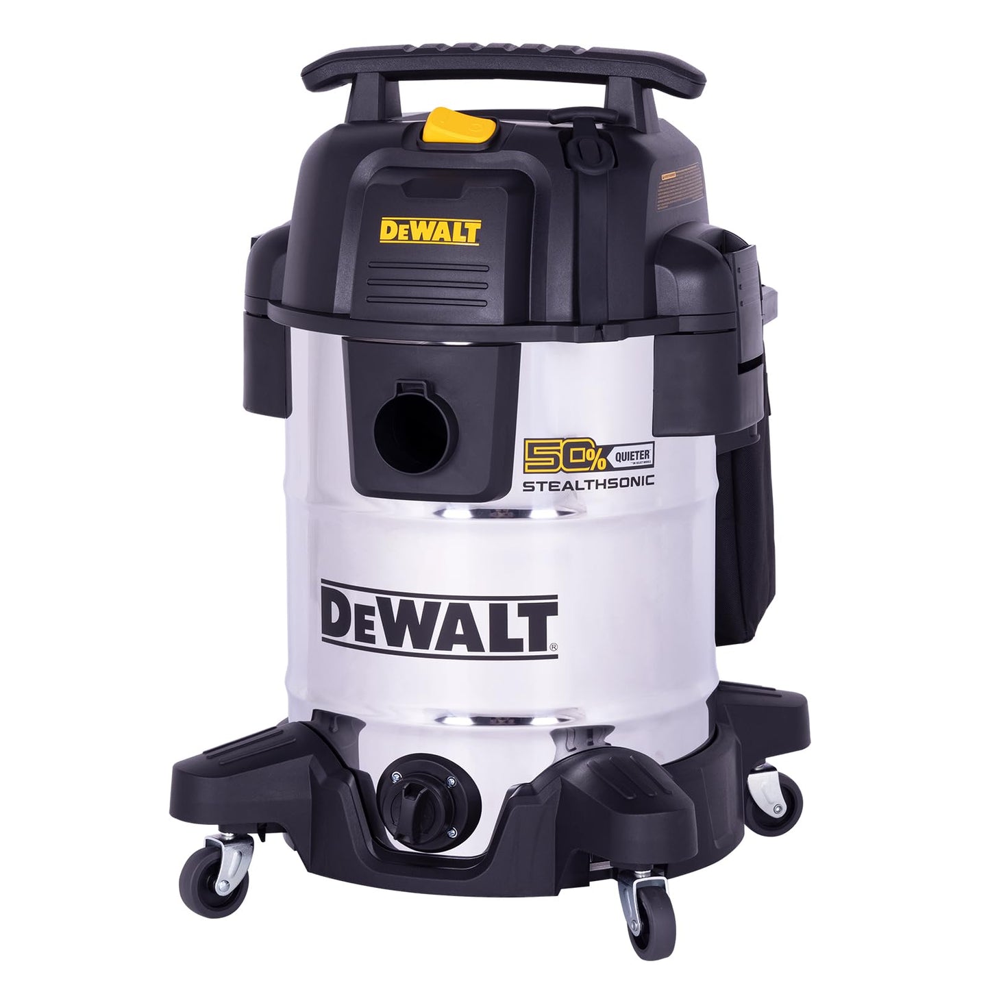 DEWALT 10 Gallon STEALTHSONIC Wet and Dry Shop Vacuum, Ultra Quiet Heavy Duty With Attachments, Powerful Outdoor Vac for Car, Garage, Workshop, Jobsite, Patio, DXV10S-QT, 5 Peak HP
