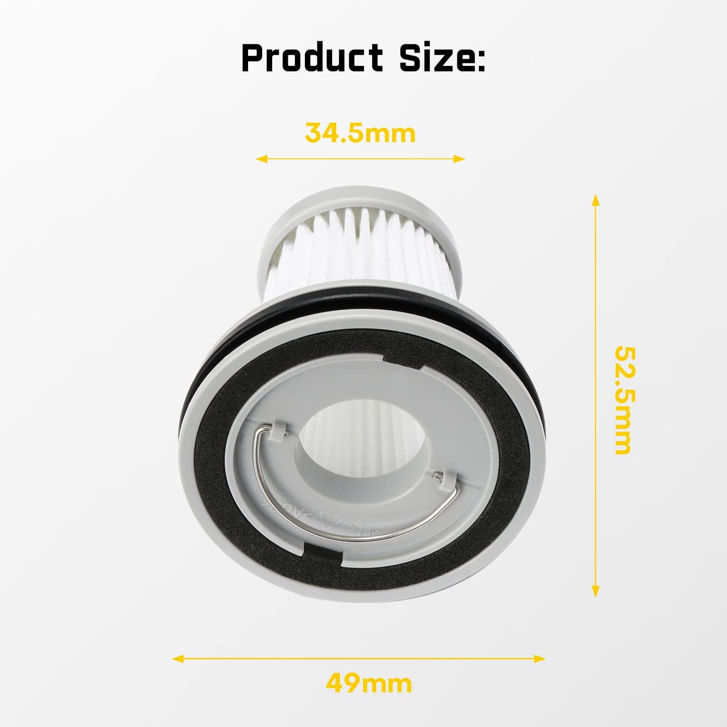 Fanttik 2-Pack Replacement HEPA Filter, Washable and Reusable Filter, Fits for Fanttik Slim V8 Mate & V8 Apex & V9 Mix & V10 Mix & Slim V10 Mate & Slim V10 Apex Car Vacuum (AV8001)