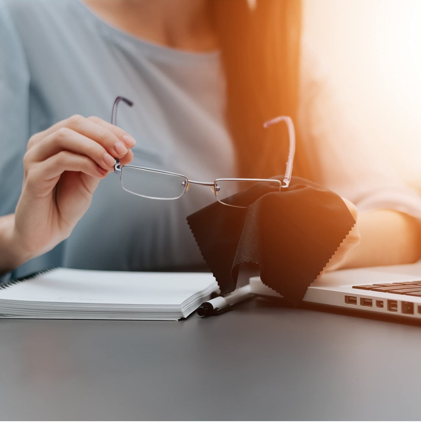 Smart Go - Microfiber Cleaning Cloth - (100 Pieces) - Suede Digital Custom Print Your Company Artwork or Business Logo - Promotional Item for Cleaning Eyeglasses, Screens, & Lenses - 6 x 6