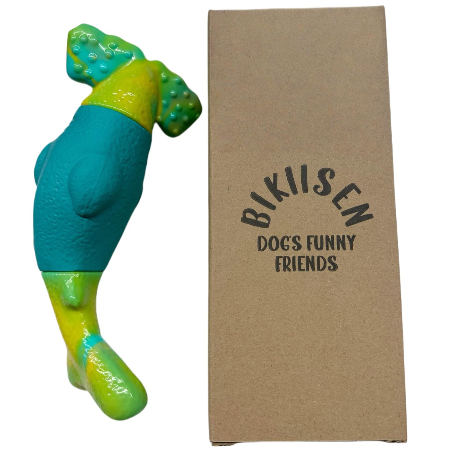 BIKIISEN Dog Toys for Aggressive Chewers, Interactive Dog Chew Toys for Large Dogs, Squeaky Chew Toys to Keep Them Busy, Tough Toys for Medium/Large Breed (Green)