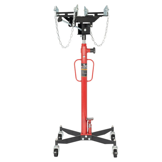 0.75 Ton (1660 lbs) Hydraulic Telescoping Transmission Jack with 360° Swivel Wheels, Foldable Foot Pedal, Adjustable Garage/Shop Lift Hoist for Auto Repair & Vehicle Maintenance