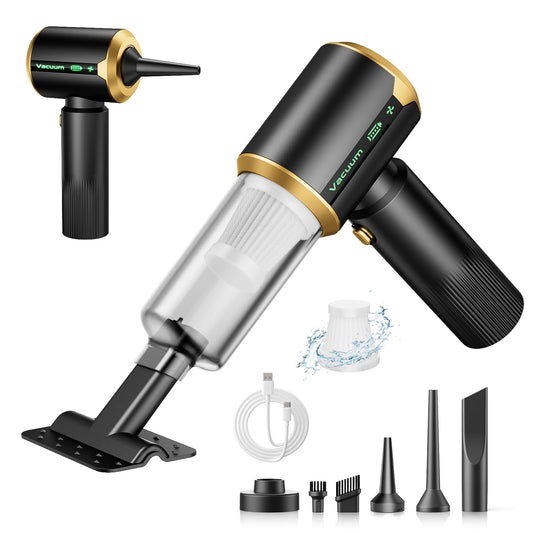 JIXINMIYUE Car Vacuum Cleaner with 16000Pa Ultra-Strong Suction, Car Handheld Vacuum Cordless Brushless Motor & HEPA Filter - Lightweight Design