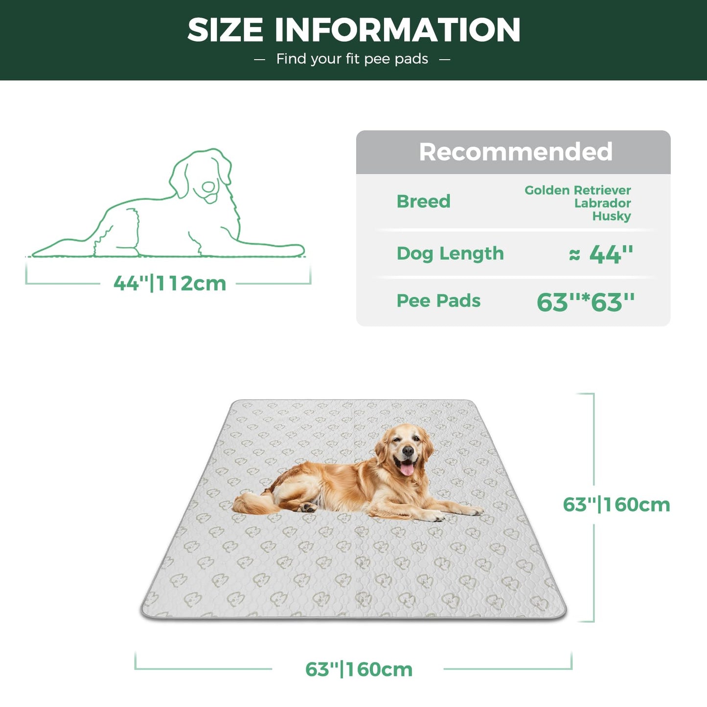 FXW Washable Pee Pads for Dogs, Puppy Pads with Super Absorbent, Specifically Designed for FXW Rollick/Homeplus 24inch 8 Panels Dog Playpen, 63" Square, Khaki, 1 Pack