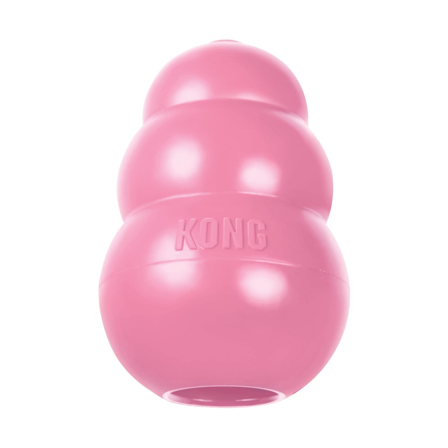 KONG - Puppy Toy Natural Teething Rubber - Fun to Chew, Chase and Fetch - for Small Puppies - Pink