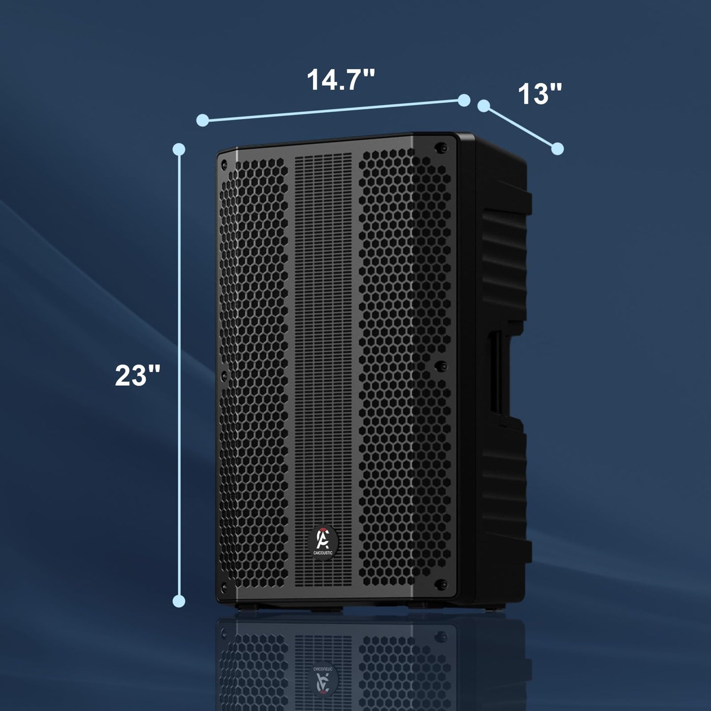 CAICOUSTIC 12-inch PA Speaker System with Bluetooth – Portable Dual DJ Speakers with Stands, Full-Range Stereo Sound for Events & Performances