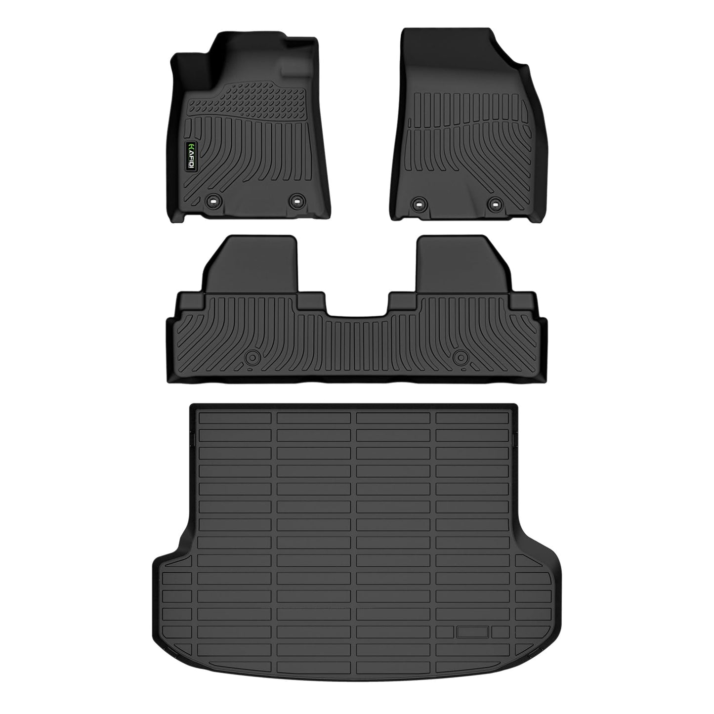 HAFIDI All Weather Car Floor Mats & Cargo Liner for 2010-2015 RX RX350 RX450h Custom Fit Full Set Accessories - Black