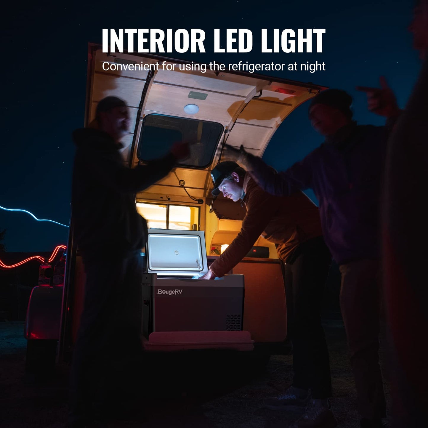 BougeRV 12 Volt Refrigerator, CRPRO 30 Quart 12V Car Fridge, Portable Freezer (-8℉~50℉), Compressor Electric Cooler with 12V/24 DC, 110-240 AC for Outdoor Camping Overlanding Truck RV SUV Van