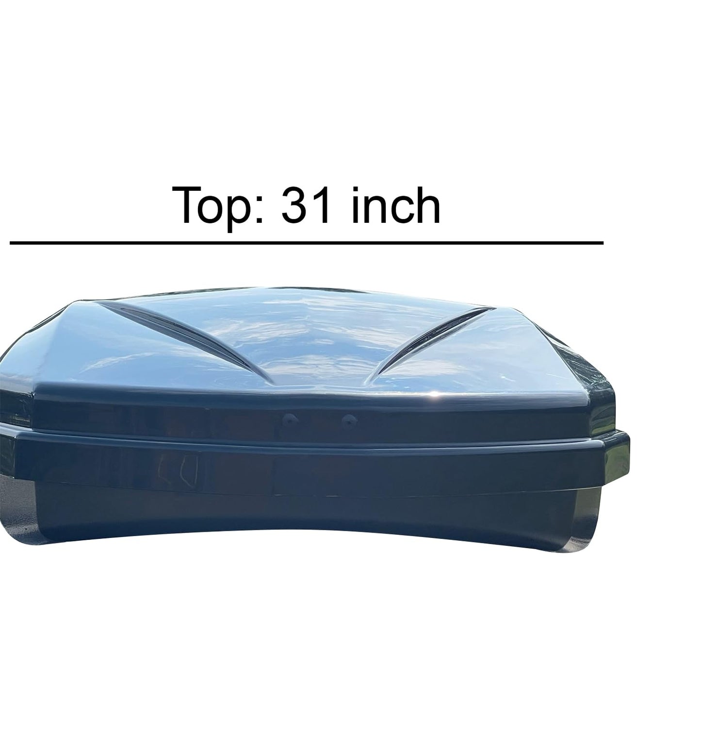 Black Horse Rooftop Cargo Carrier ABS + PMMA Hard Shell, 12 Cubic Feet Waterproof Car Roof Cargo Carrier Box w/Dual Side Opening, Security Key, 165lbs Capacity, for 29" to 80" Wide Crossbar Rack