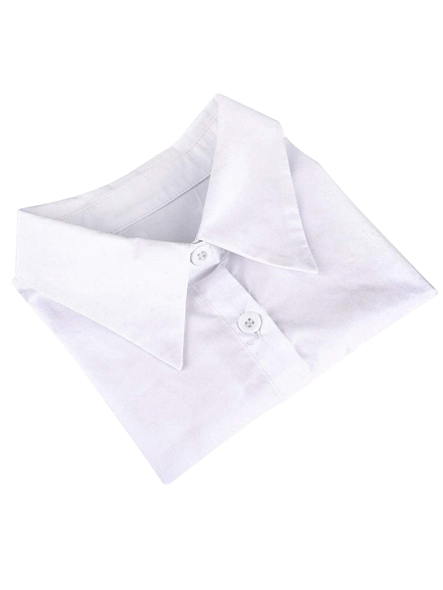 Tatuo 2 Pieces Fake Collar Detachable Collar for Women Shirts Dickey Half False Blouse Dickey(Medium,White)