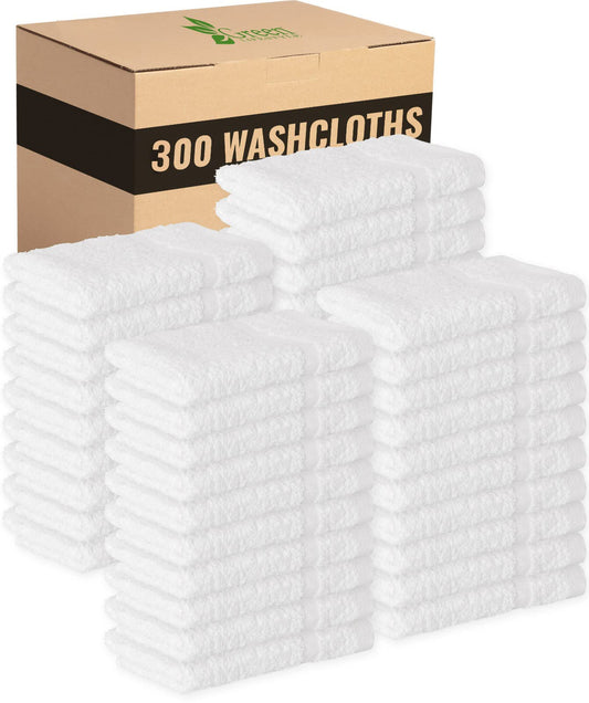 GREEN LIFESTYLE Washcloth 13x13 Scratch Free Texture Super Soft Highly Absorbent Ideal for Hotel, Restaurant, Bars, Automotive (Pack of 300)