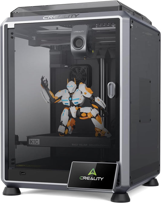 Creality K1C 3D Printer, 600mm/s Fast Speed Auto Leveling 3D Printers with AI Camera for 300°C Printing, Switchable Silent Mode Reliable Carbon Fiber 3D Printing 220 * 220 * 250mm