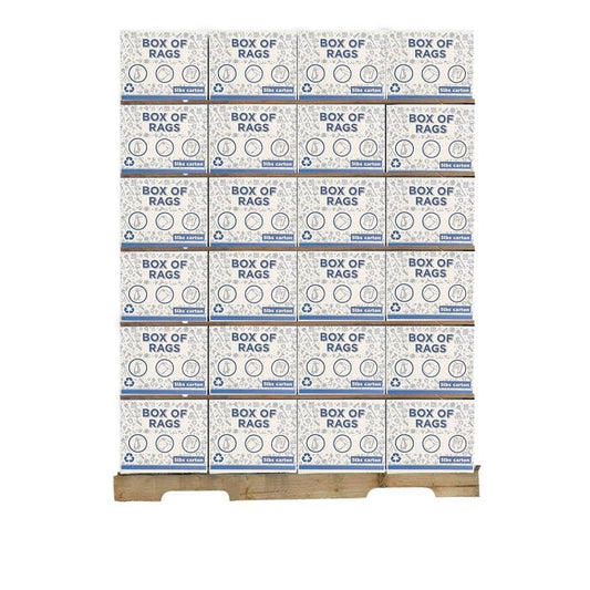 SupremePlus Recycled White Sheeting Cleaning Rags (600 lbs. Pallet 120x5 lbs. Box) – Lint Free White Cotton Cloths for Manufacturing | Automotive | Janitorial | Shop Rags Bulk - Multipurpose