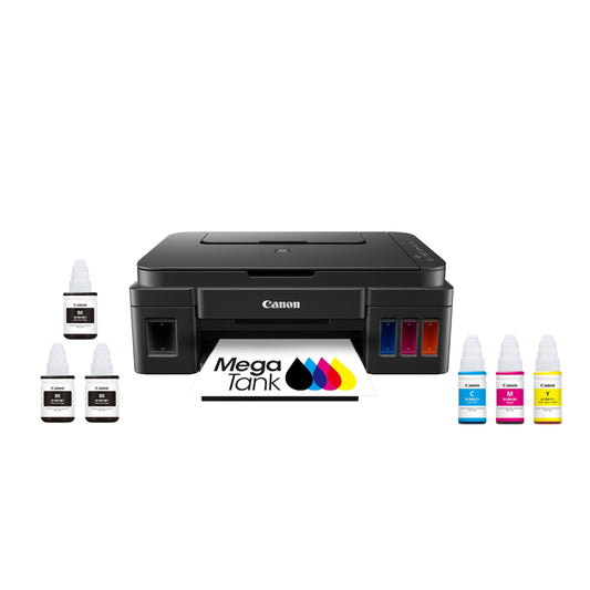 Canon G3200 All-In-One Wireless Supertank (MegaTank) Printer| Copier| Scanner| and Mobile Printing, Black, 6.5" x 17.6" x 13" (0630C002)
