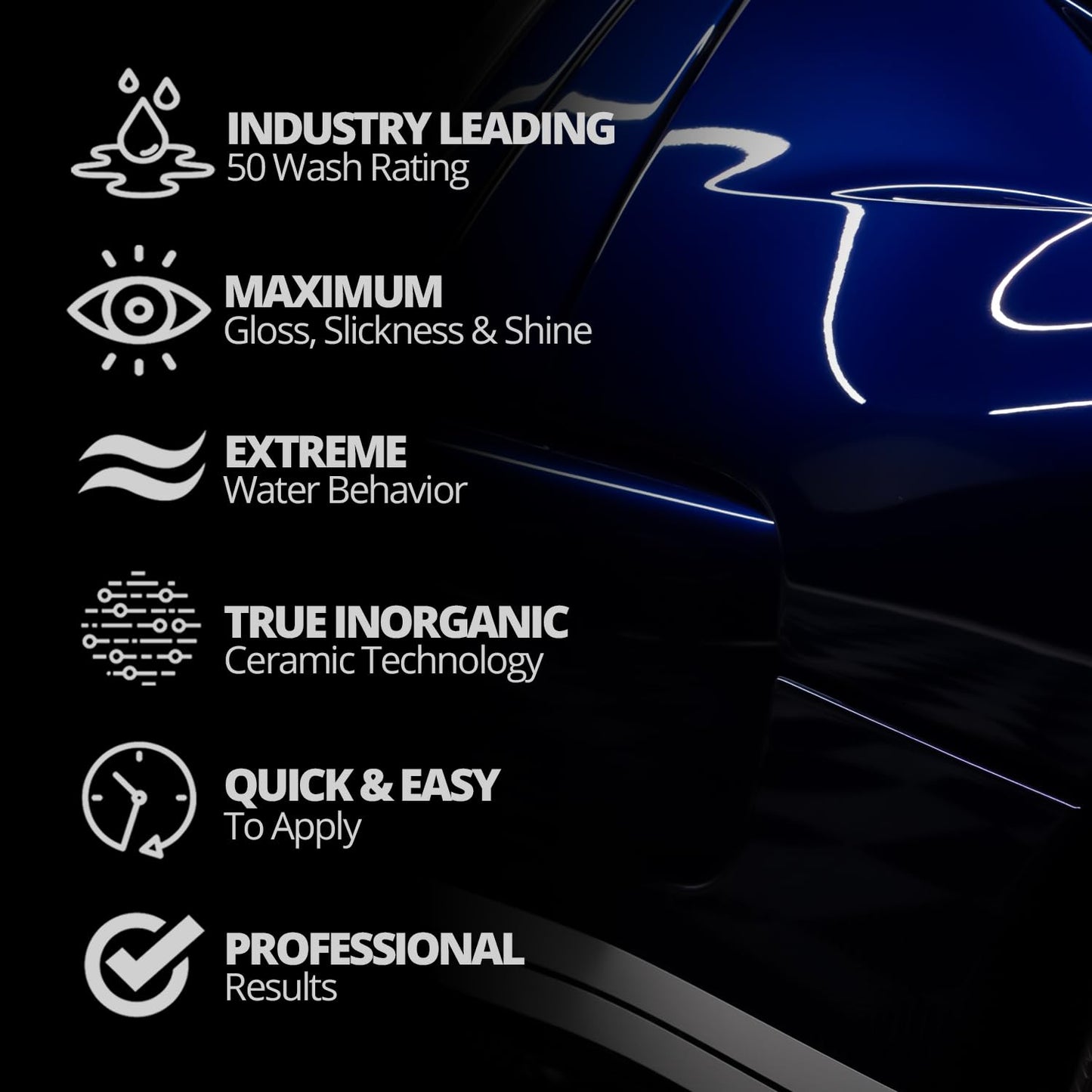 CERAKOTE® Platinum Rapid Ceramic Paint Sealant - 128 oz - Maximum Gloss & Shine – Extremely Hydrophobic – Unmatched Slickness - Ceramic Spray Coating - 50 Wash Rating