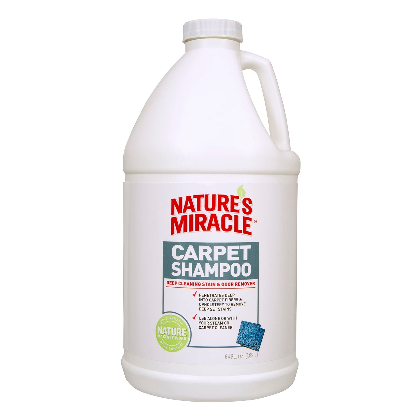 Nature’s Miracle Carpet Shampoo, Deep-Cleaning Pet Stain And Odor Remover, 64 Ounces