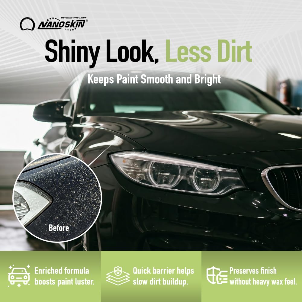 Nanoskin Waterless Wash & Shine 5 Gallon - Advanced Rinseless Cleaning Spray with Gloss Enhancer and Amplifier | For Paint, Glass, Chrome, Plastic, Metal, Countertops, Desks, Machinery, and More