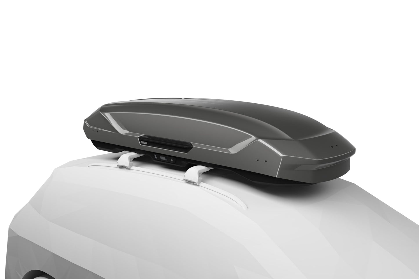 Thule Motion 3 XXL Rooftop Cargo Box - 21cu ft Vehicle Cargo Box - Tool-Free mounting System - One-Handed Open and Close - 165lb Load Capacity - Locks Included - Aerodynamic Design