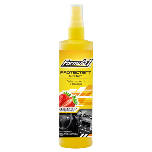 Formula 1 Interior Detailing Protectant Spray, Car Interior Cleaner with Lasting Strawberry Fragrance and UV Protection, Safe for Vinyl, Rubber, Plastic, & Dashboard - 10oz
