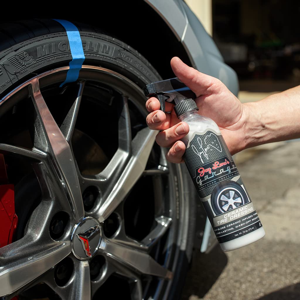 Jay Leno's Garage Ceramic Car Coating Kit – Car Wash Bundle with Ceramic Coating Spray, Car Ceramic Coating Products, Wheel and Tire Cleaner, Microfiber Towels, Applicators & Wash Mitt Detailing Kit