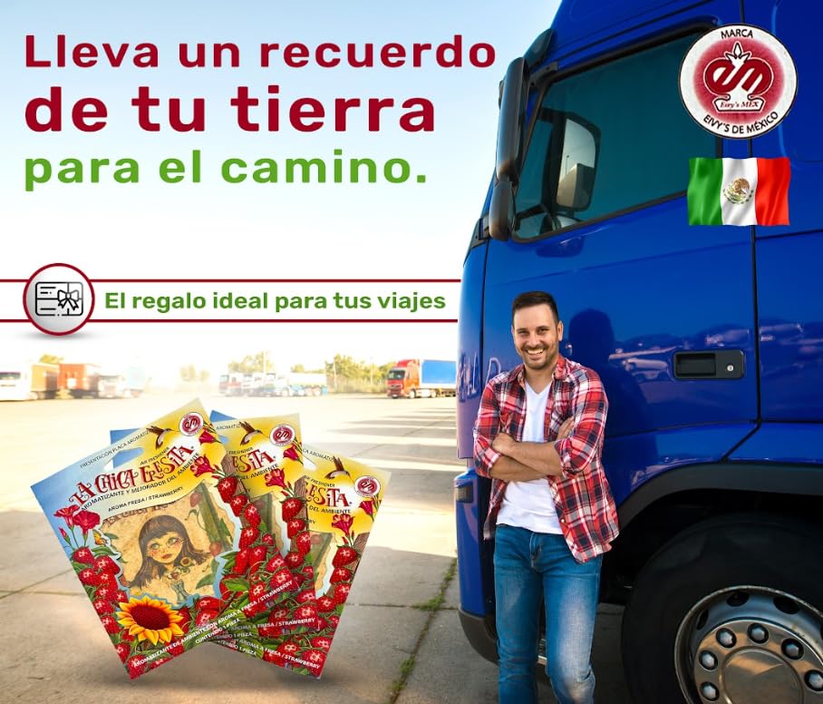 La Chica Fresita Air Freshener Original Plaque Long Lasting Scent 4" x 5" (Fresa, 100 Pack)