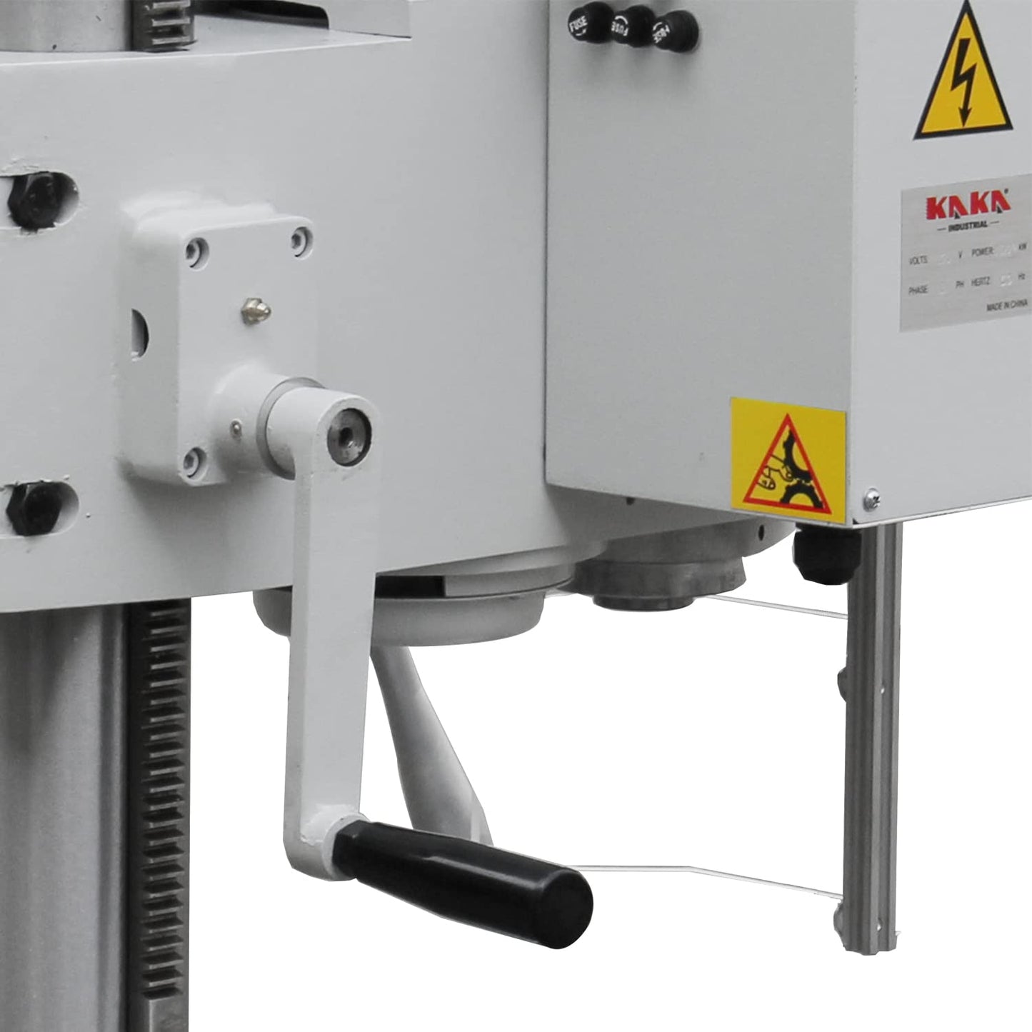 KAKA INDUSTRIAL Floor Drill Press, 0.9kW 220V 3-Phase Gear Head, 8-Speed (130-3200 RPM), Cast Iron Benchtop, 25mm GD-25 Steel Drilling and Milling, MT3 Taper, DRO Depth Control