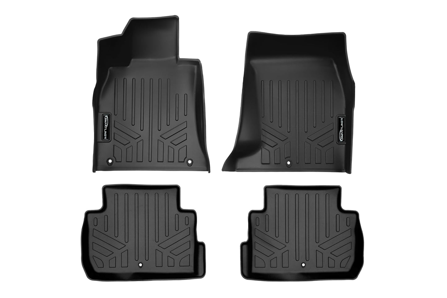SMARTLINER Custom Fit All Weather 2 Row Floor Mat Liner Set Compatible with 2018-2023 Kia Stinger