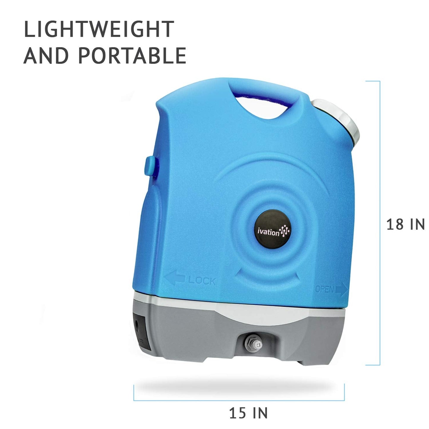 Ivation Multipurpose Portable Spray Washer w/Water Tank – Built in Rechargeable 2200 mAh Lithium Battery and 12v Car Plug - Metal Trigger Guns, Shower & Brush Heads and Flexible Hose