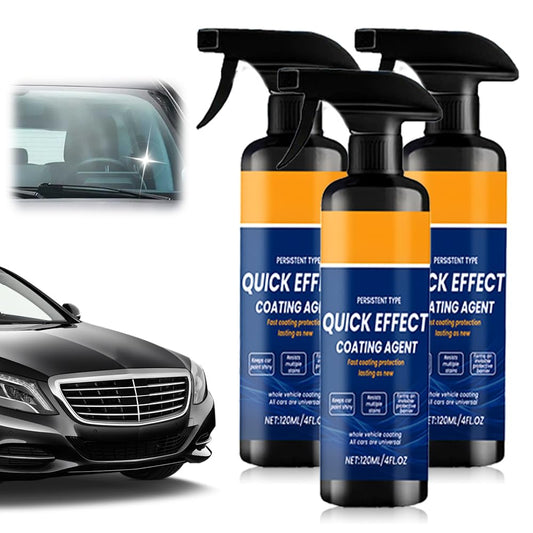 2025 New Advanced Car Quick-acting Coating Agent Spray, Car Coating Sprays, Quick Effect Cars Scratch Wax Polish Spray, Waterless Wash, Oil Film Emulsion Glass Cleaner(3pcs, 12.17FL Oz)
