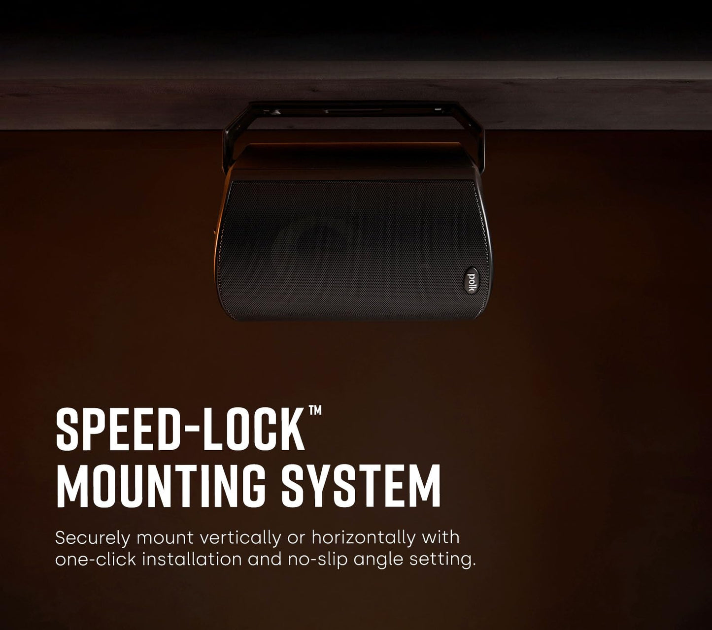 Polk Audio Atrium 4 Weatherproof Outdoor Speakers with Powerful Bass (Pair, Black), All-Weather Durability, Broad Sound Coverage, Speed-Lock Mounting System