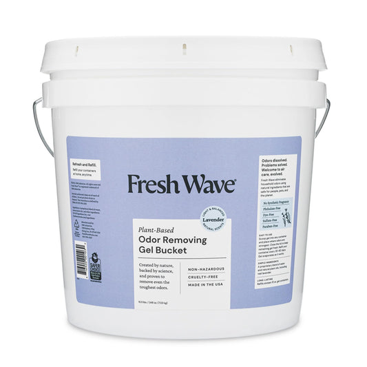 Fresh Wave Odor Removing Gel Bucket, 15.5 lb. (248 oz.) | Lavender Scent Refill | Odor Absorbers for Home | Safer Odor Relief | Natural Plant-Based Odor Eliminator | For Cooking, Trash & Pets