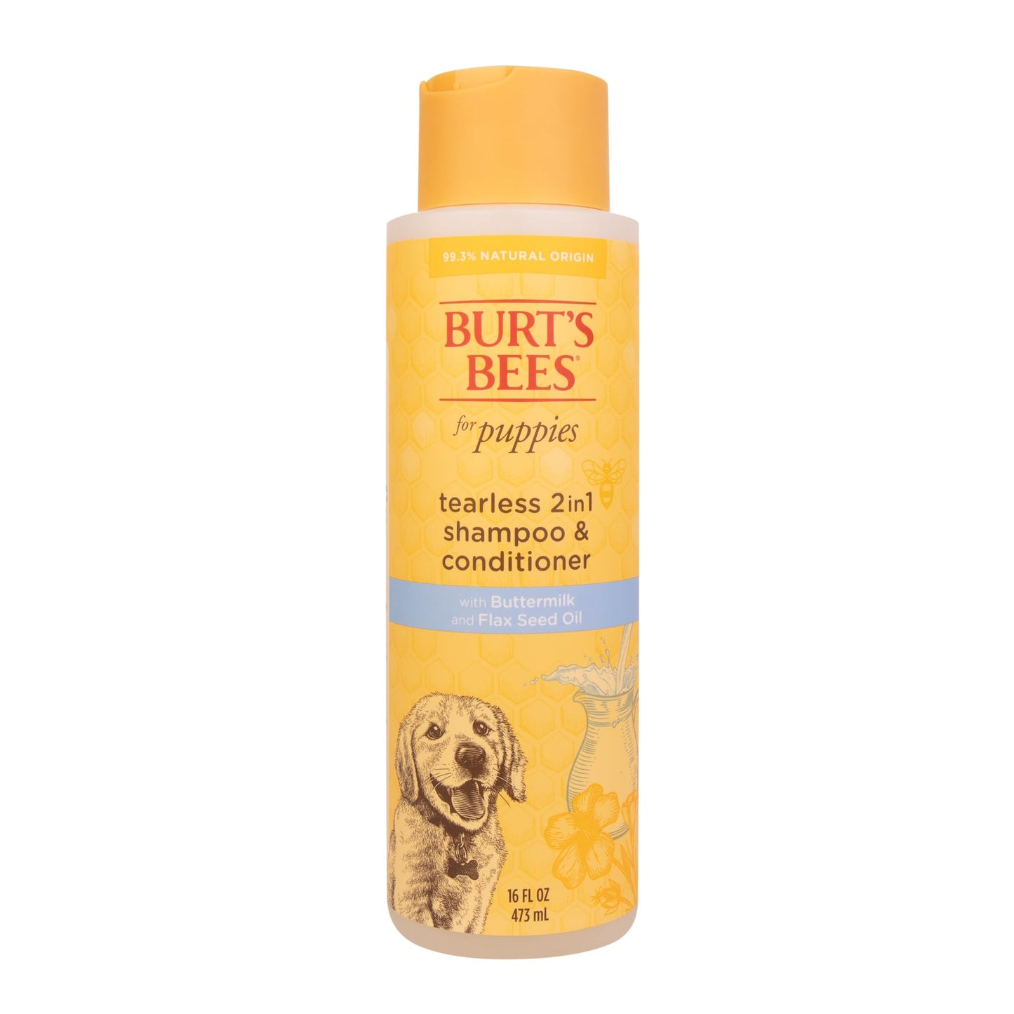 Burt's Bees for Pets Tear Free Puppy Shampoo and Conditioner - Tearless Dog Wash for Puppies, Pet Grooming Supplies, Gentle Dog Shampoo and Conditioner, Puppy Essentials for Easy Groom, 16 Fl Oz