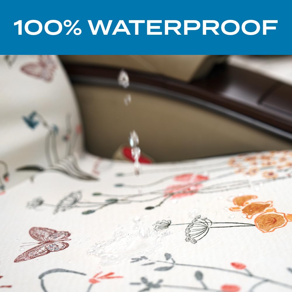 Temdrsuy Boho Car Seat Covers Cute - 2PCS Waterproof Front Seat Covers with Car Drying Towel, Airbag Compatible, Universal Fit for Most Vehicle Car Seat Protector for Women SUV Sedans Truck