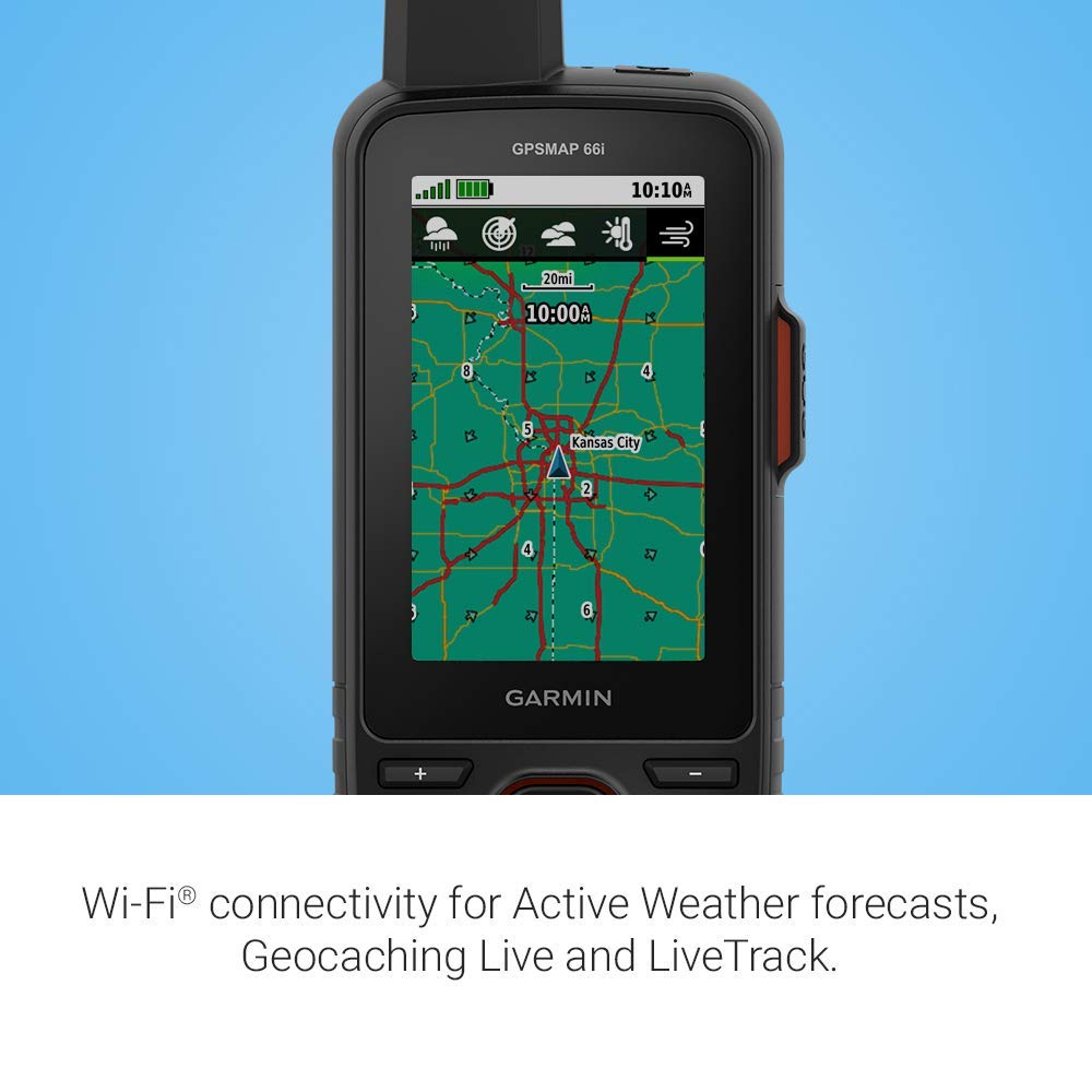 Garmin GPSMAP 66i, GPS Handheld and Satellite Communicator, Featuring TopoActive mapping and inReach Technology (Renewed)
