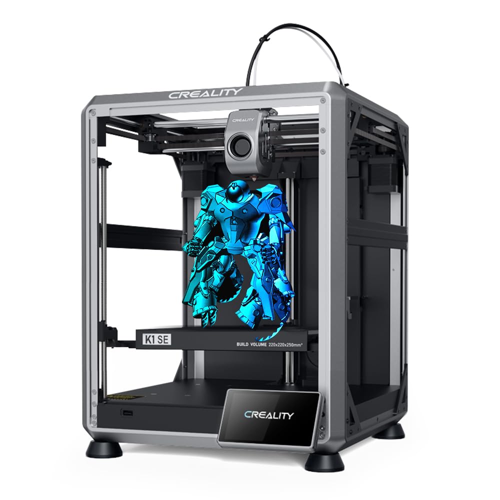 Creality K1 SE 3D Printer 600mm/s CoreXY High-Speed Printing Auto Leveling One-Tap Calibration Direct Drive Extruder 300°C Tri-Metal Quick-Swap Nozzle Rigid Aluminum Frame 2025 Model