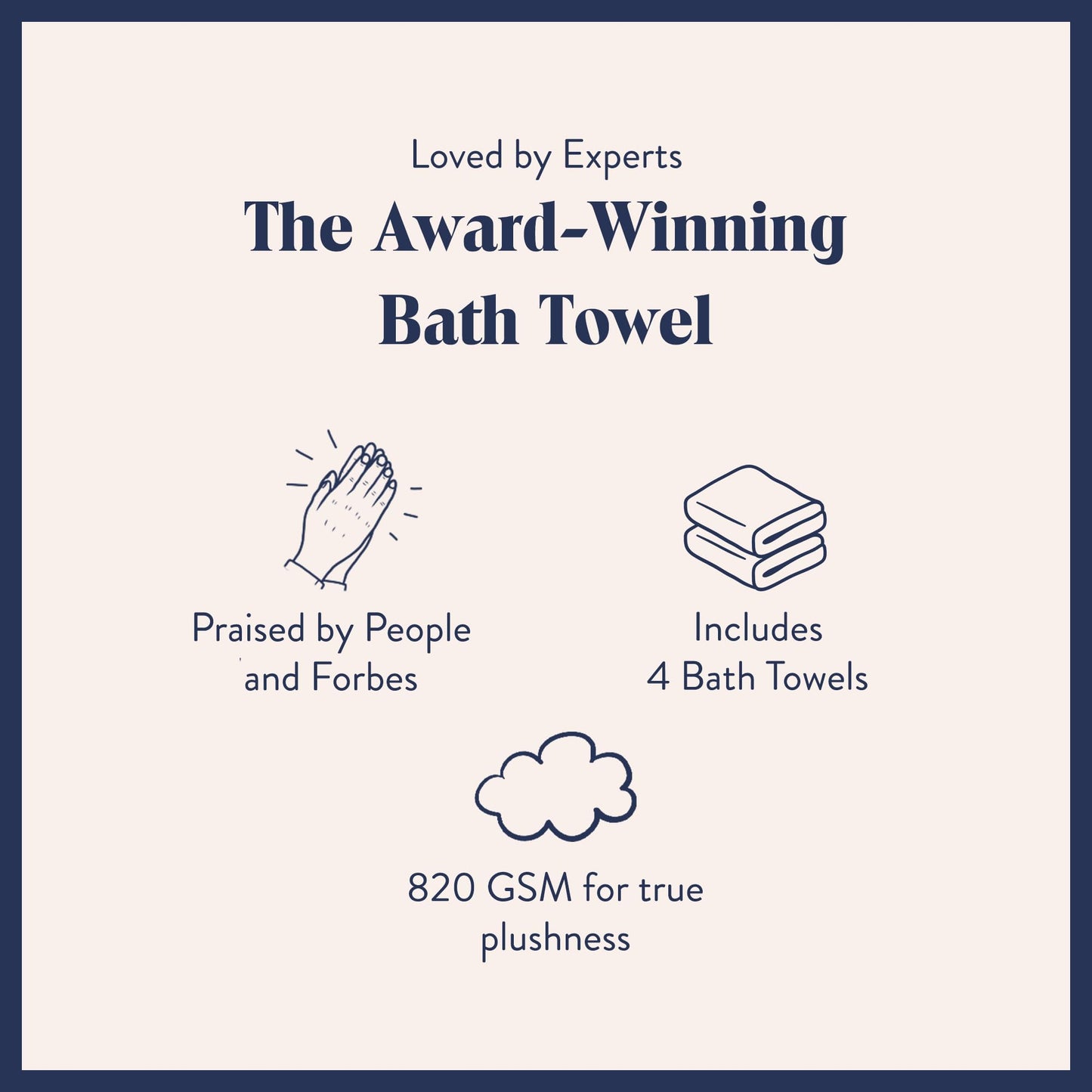 Brooklinen Super-Plush Turkish Cotton Bath Towel Set - Includes 4 Bath Towels Cotton, 820 GSM, Highly Absorbent, Machine Washable, Perfect for Home & Bathroom (Smoke Grey)