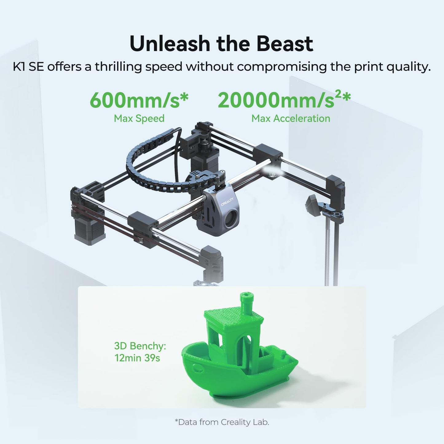 Creality 3D Printer, K1 SE Fully Assembled Auto Leveling 3D Printers for Kids and Beginners, 600mm/s Max High-Speed Printing, Core XY All Metal Structure, Larger Print Size 250x220x220mm