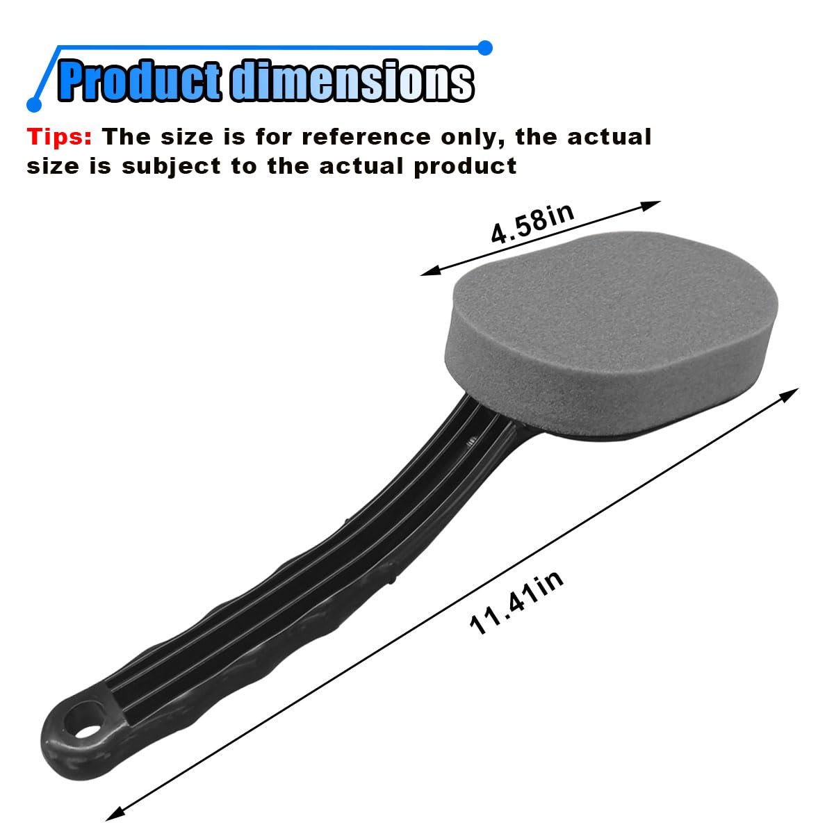 Tire Shine Applicator Brush, Car Detachable Tire Wax Foam Applicator Pad with Curved Handle, High-Density Tire Dressing Applicator Sponge Brush Car Tire Detailing Cleaning Accessories