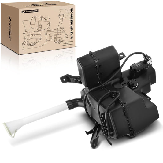 A-Premium Windshield Washer Reservoir Tank Assembly Compatible with Nissan Pathfinder 2013-2020 & Infiniti QX60 2014-2020, JX35 2013 - W/Washer Pump & Bracket & Filler Neck & Cap & Fluid Level Sensor