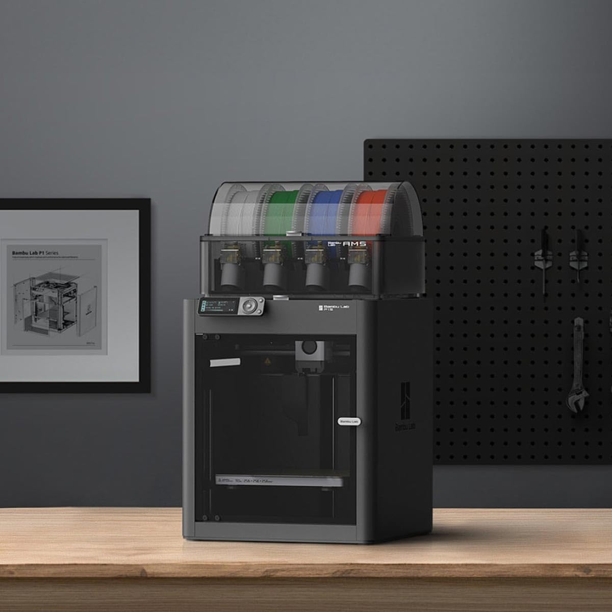 Bambu Lab P1S + AMS (Combo) 3D Printer - P1SC, Bivolt