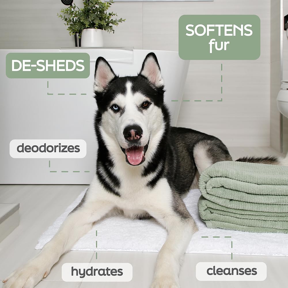 New! Hartz True Coat Thick Coat Specific Dog Shampoo, Desheds & Softens with Oat Milk, Coconut Oil & Aloe