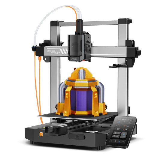 Anycubic Kobra 3 V2 3D Printer Only, Support Multi-Color 3D Printing Need with Additional Anycubic ACE Pro, Max 600mm/s High Speed, Built-in Camera Higher Precision Higher Success Rates 255×255×260mm