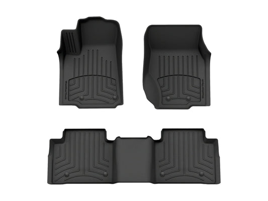 WeatherTech FloorLiner HP Custom Fit Floor Mats for Jeep Grand Cherokee, Grand Cherokee 4xe - 1st & 2nd Row (4416961-4417822IM), Black