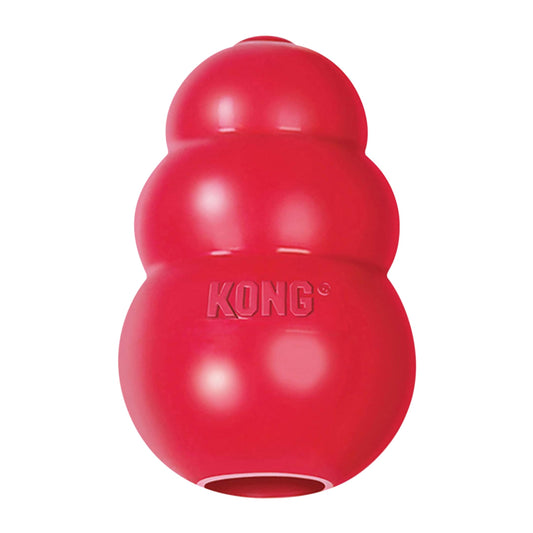 KONG Classic Stuffable Dog Toy - Fetch & Chew Toy for Dogs - Treat-Filling Capabilities & Erratic Bounce for Extended Play Time - Durable Natural Rubber Material - for Small Dogs