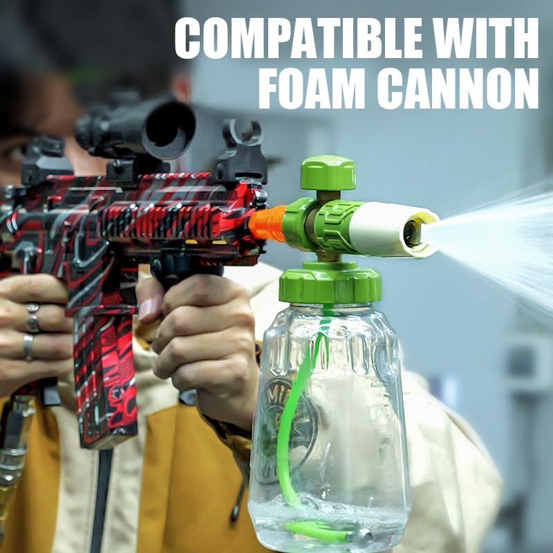 Pressure Washer Gun with Swivel – 3600 PSI High Pressure Spray Gun with 3/8" Quick Connect Plug – Foam Cannon Compatible Power Washer Handle for Car, Home & Outdoor Cleaning (Black)