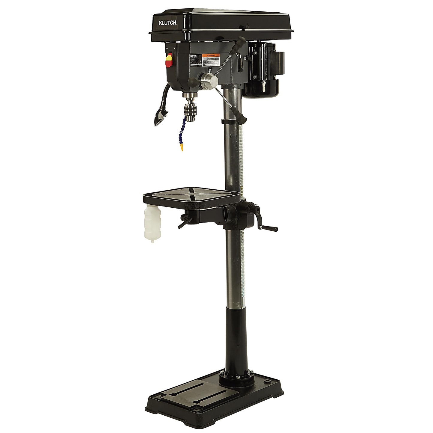 Klutch 17in. Floor Drill Press, 1 HP, 120 Volts, 5/8in. Chuck w/1in. Drilling Capacity, 45° Table Tilt
