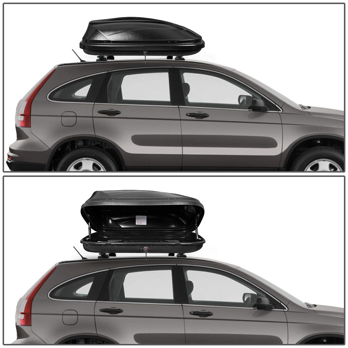 Heavy Duty Rooftop Cargo Carrier ABS Lockable Car Roof Rack Cargo Carrier, Capacity 110 LBS, 53 X 34 X 15 Inches, Black