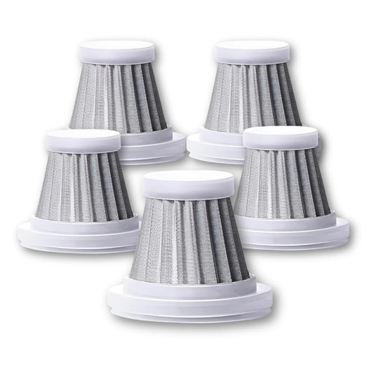 5PCS Stainless Steel Hepa Replacement Filters for Powercleany Cordless Handheld Car Vacuum Cleaner