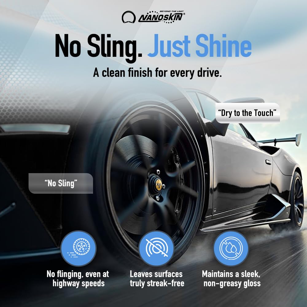 Nanoskin BLUE DRESS Premium Dressing 5 Gallons- Sprayable Interior & Exterior| Works on Tire, Vinyl, Rubber, Plastic & Trim | Safe for Cars, Trucks, Motorcycles, RVs, Light Blue, 640 Fl Oz (Pack of 1)