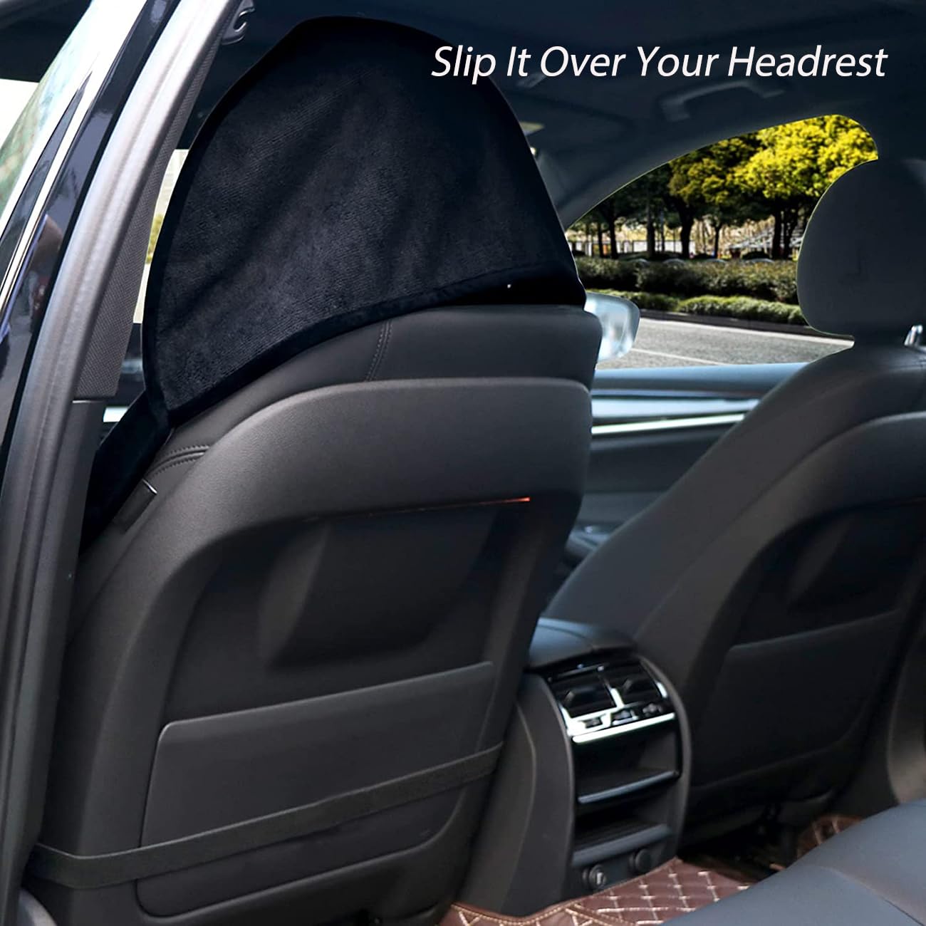 Waterproof Sweating Car Seat Cover for Post Gym Workout, Running, Swimming, Beach and Hiking, Universal Fit Non-Slip Towel Bucket Seat Protector for Cars SUV Trucks, Machine Washable (Black)